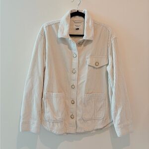 American Eagle Outfitters Cream Utility Jacket